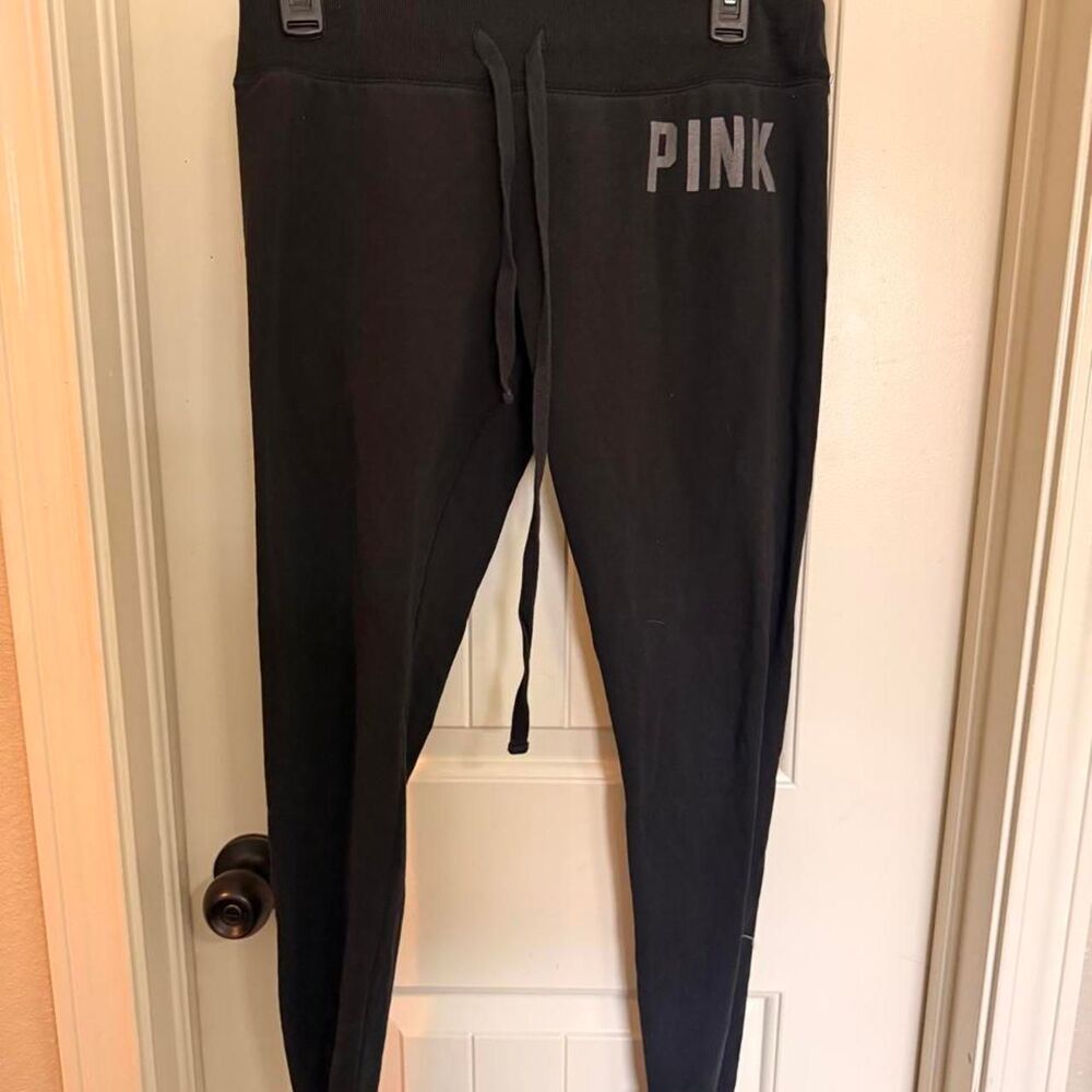 Victoria-s-secret Women's Black and Grey Joggers-tracksuits